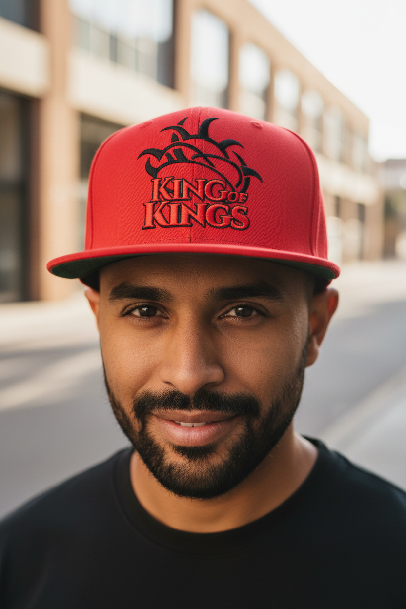 King of Kings Red Snapback Hat