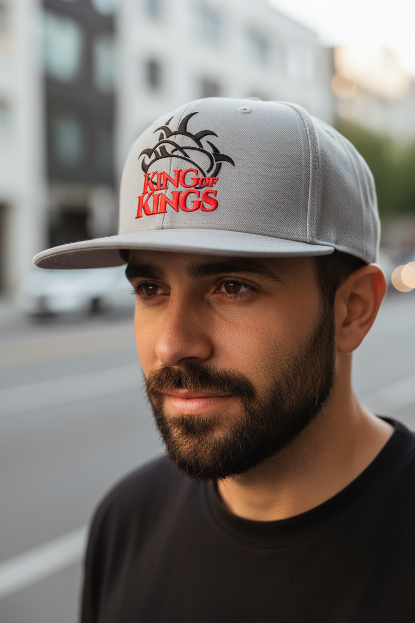 King of Kings Ash Grey Snapback Hat