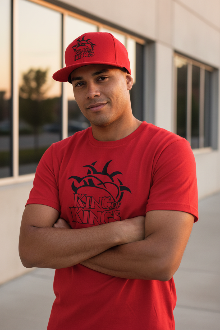 King of Kings Red T-Shirt with Red Hat