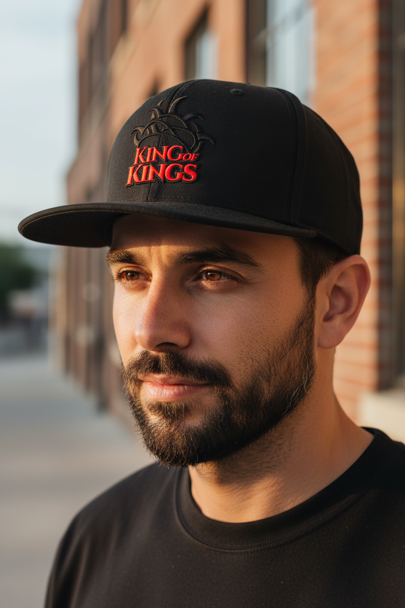 King of Kings Black Snapback Hat