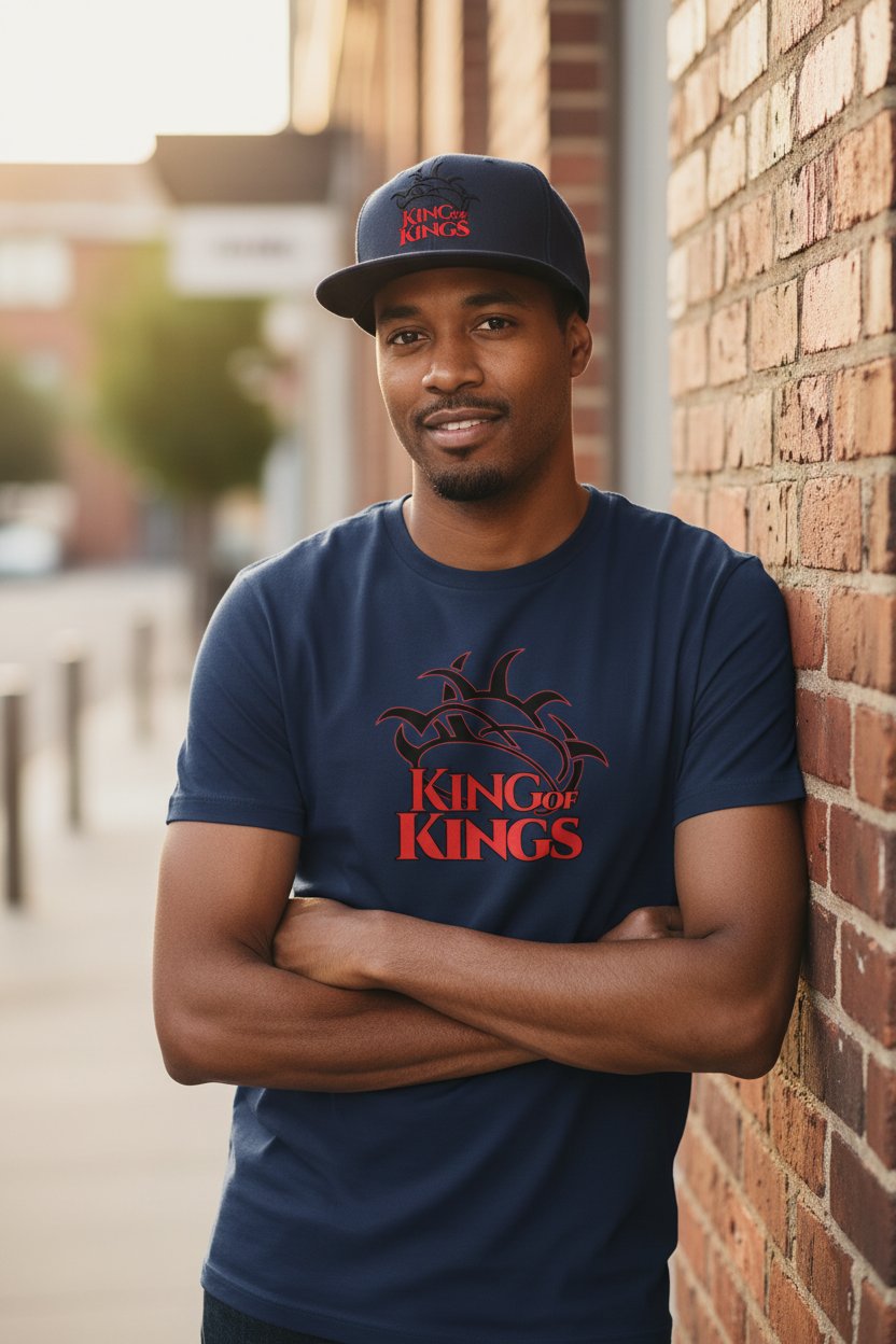 King of Kings Navy T-Shirt with Navy Hat